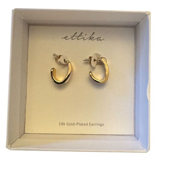 Ettika 18k Gold-Plated Hoop Earrings - Picture 1 of 2